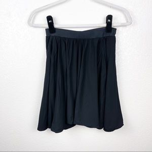 Maje Black Elastic Waistband Skater Swing Skirt Size 1 Small